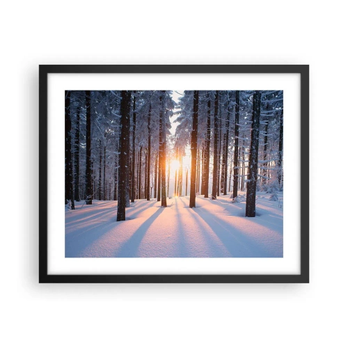 Póster en marco negro - Claramente en blanco y negro - 50x40 cm