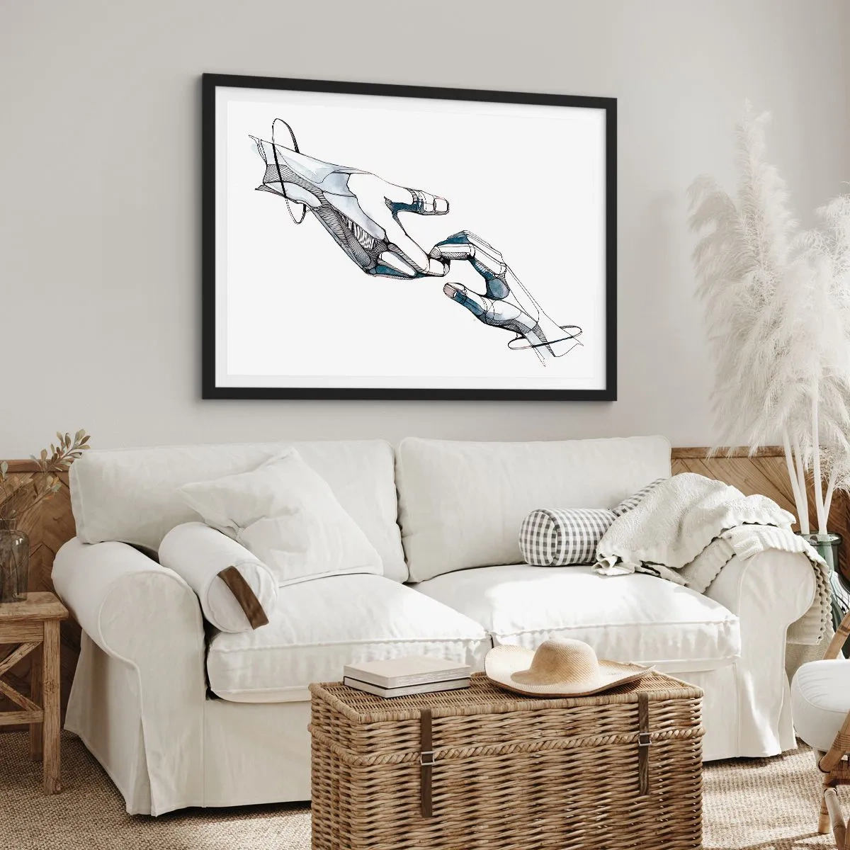 Póster en marco negro - Un buen gesto - 50x40 cm