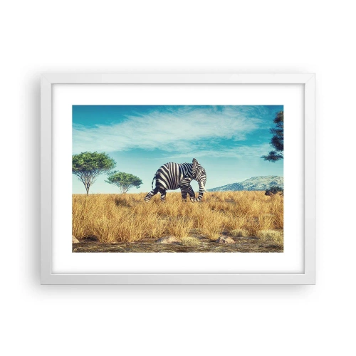 Póster en marco blanco - El gris ya no está de moda - 40x30 cm