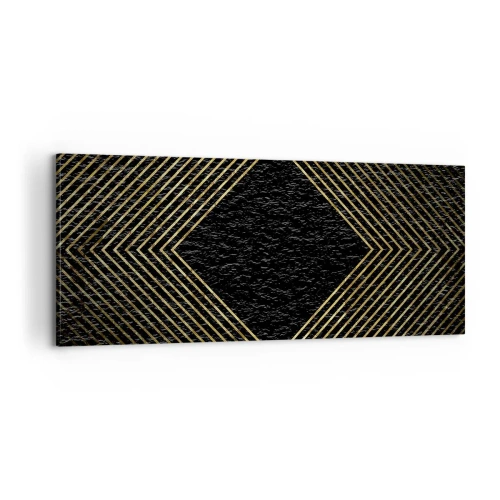 Cuadro sobre lienzo - Impresión de Imagen - Geometría al estilo glamour - 100x40 cm