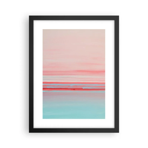 Póster en marco negro - Abstracción al amanecer - 30x40 cm