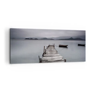 Cuadro sobre lienzo - Impresión de Imagen - Mañana partimos - 100x40 cm