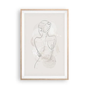 Póster en marco roble claro - Como un cuerpo sensible - 61x91 cm