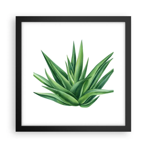Póster en marco negro - Verde - fuerza - vida - 30x30 cm