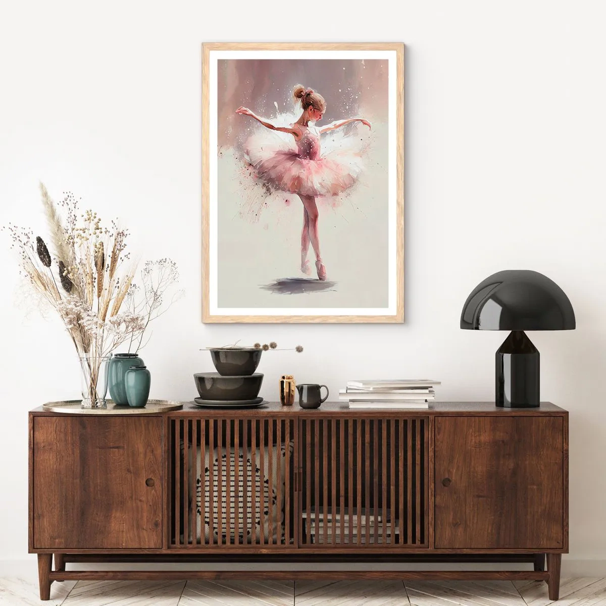 Póster en marco roble claro - Como un pájaro joven - 40x50 cm