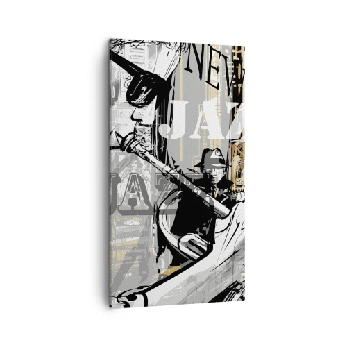Cuadro sobre lienzo - Impresión de Imagen - Al ritmo de Nueva York - 45x80 cm