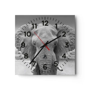 Reloj de pared - Reloj de vidrio - Bienvenido a mi mundo - 30x30 cm