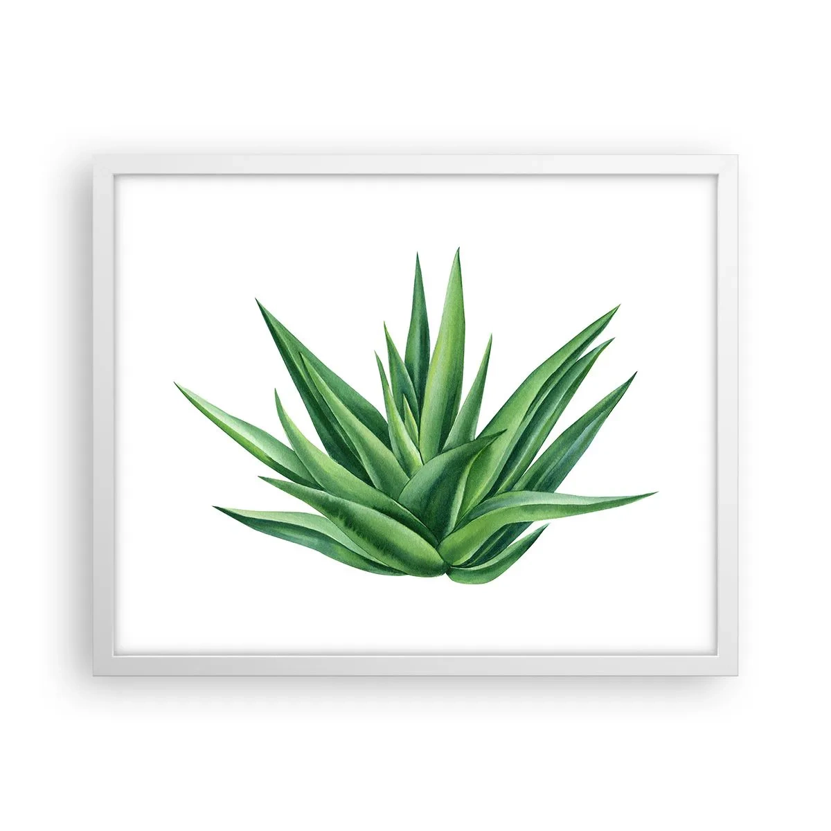 Póster en marco blanco - Verde - fuerza - vida - 50x40 cm