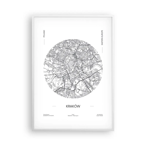 Póster en marco blanco - Anatomía de Cracovia - 70x100 cm