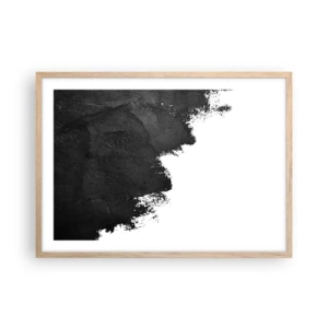 Póster en marco roble claro - Elementos: tierra - 70x50 cm