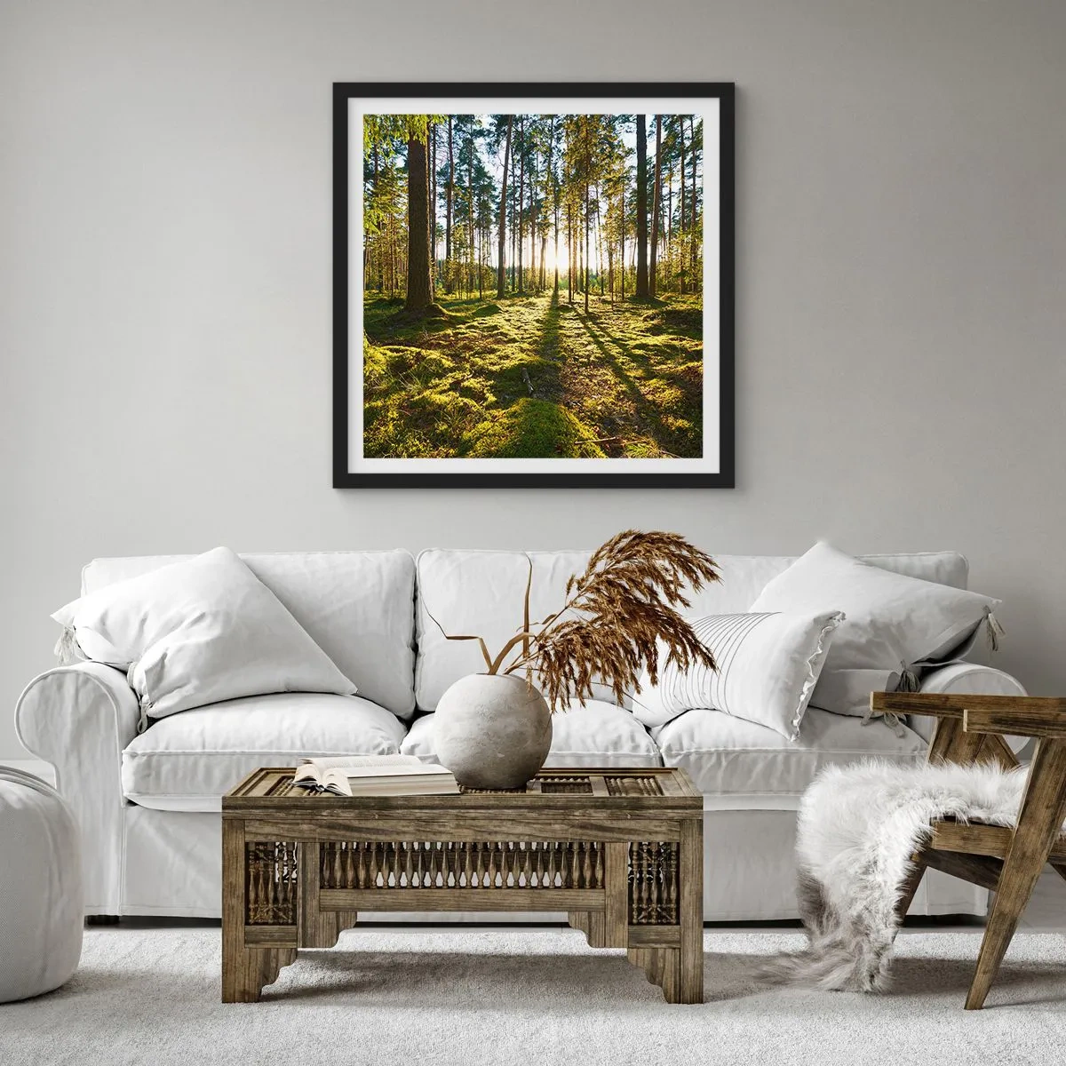 Póster en marco negro - ...Más allá de los siete bosques - 30x30 cm