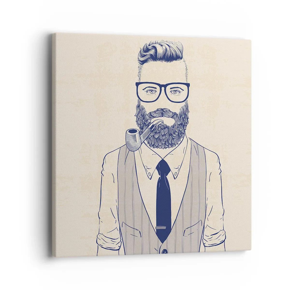 Cuadro sobre lienzo - Impresión de Imagen - Alegre, masculino y a la moda - 40x40 cm