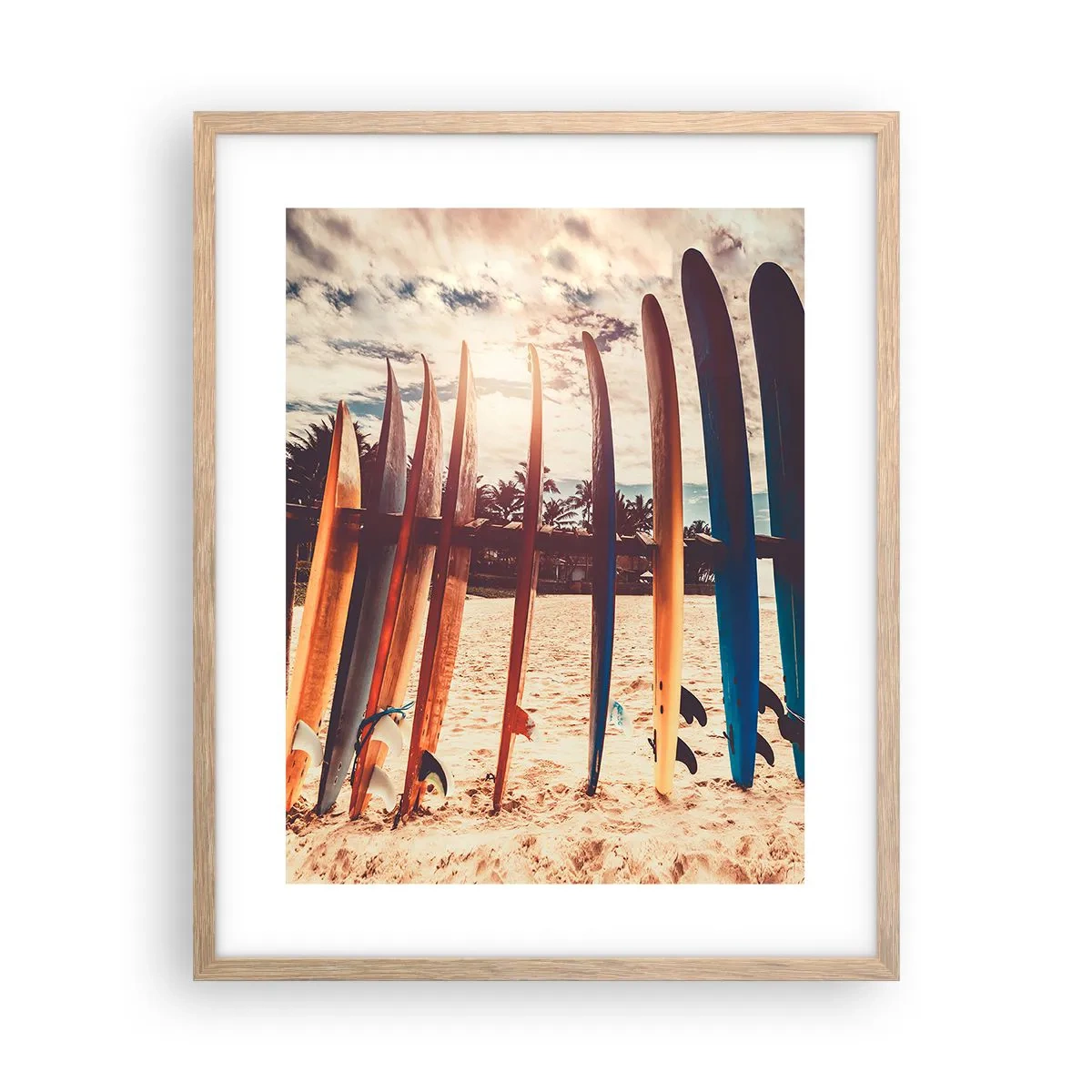 Póster en marco roble claro - Buenas noches, hasta mañana - 40x50 cm