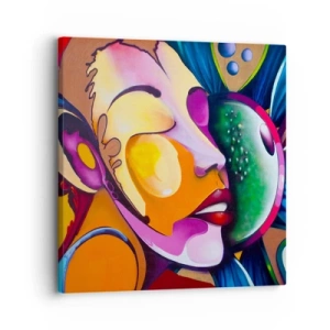 Cuadro sobre lienzo - Impresión de Imagen - Toque de color - 30x30 cm