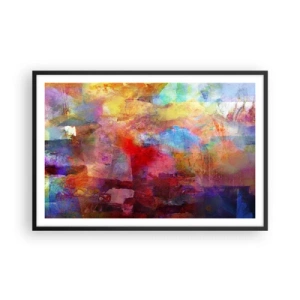 Póster en marco negro - Mira dentro del arco iris - 91x61 cm