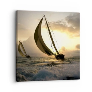 Cuadro sobre lienzo - Impresión de Imagen - En contra y a favor del viento - 30x30 cm
