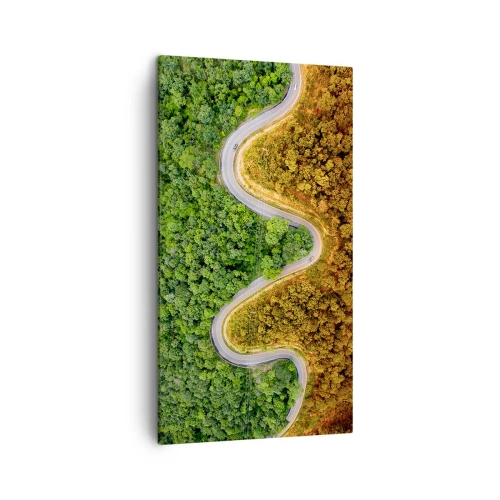 Cuadro sobre lienzo - Impresión de Imagen - Frontera serpenteante - 45x80 cm