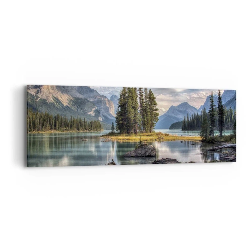 Cuadro sobre lienzo - Impresión de Imagen - Sobre el agua cristalina... - 90x30 cm