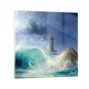 Cuadro sobre vidrio - Impresiones sobre Vidrio - En guardia contra los elementos - 50x50 cm