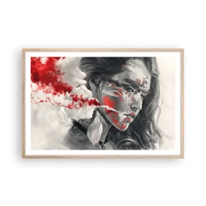 Póster en marco roble claro - En los humos del absurdo - 91x61 cm