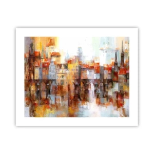 Póster - Puente y ciudad - 50x40 cm