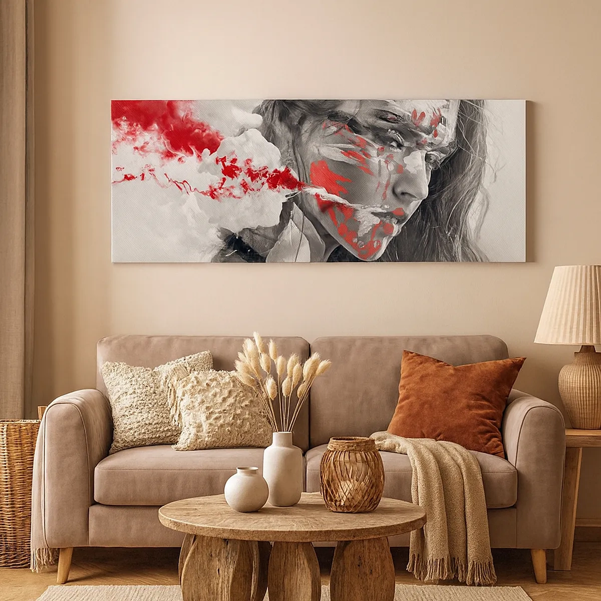 Cuadro sobre lienzo - Impresión de Imagen - En los humos del absurdo - 30x30 cm