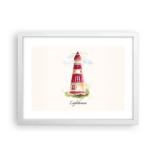 Póster en marco blanco - Siempre observando - 40x30 cm