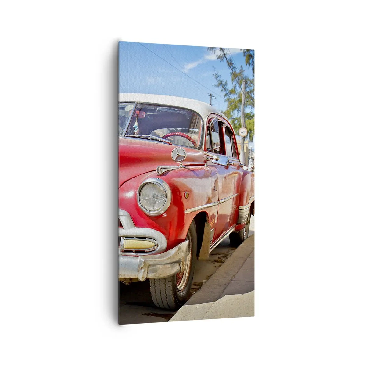 Cuadro sobre lienzo - Impresión de Imagen - Solo en Cuba - 65x120 cm