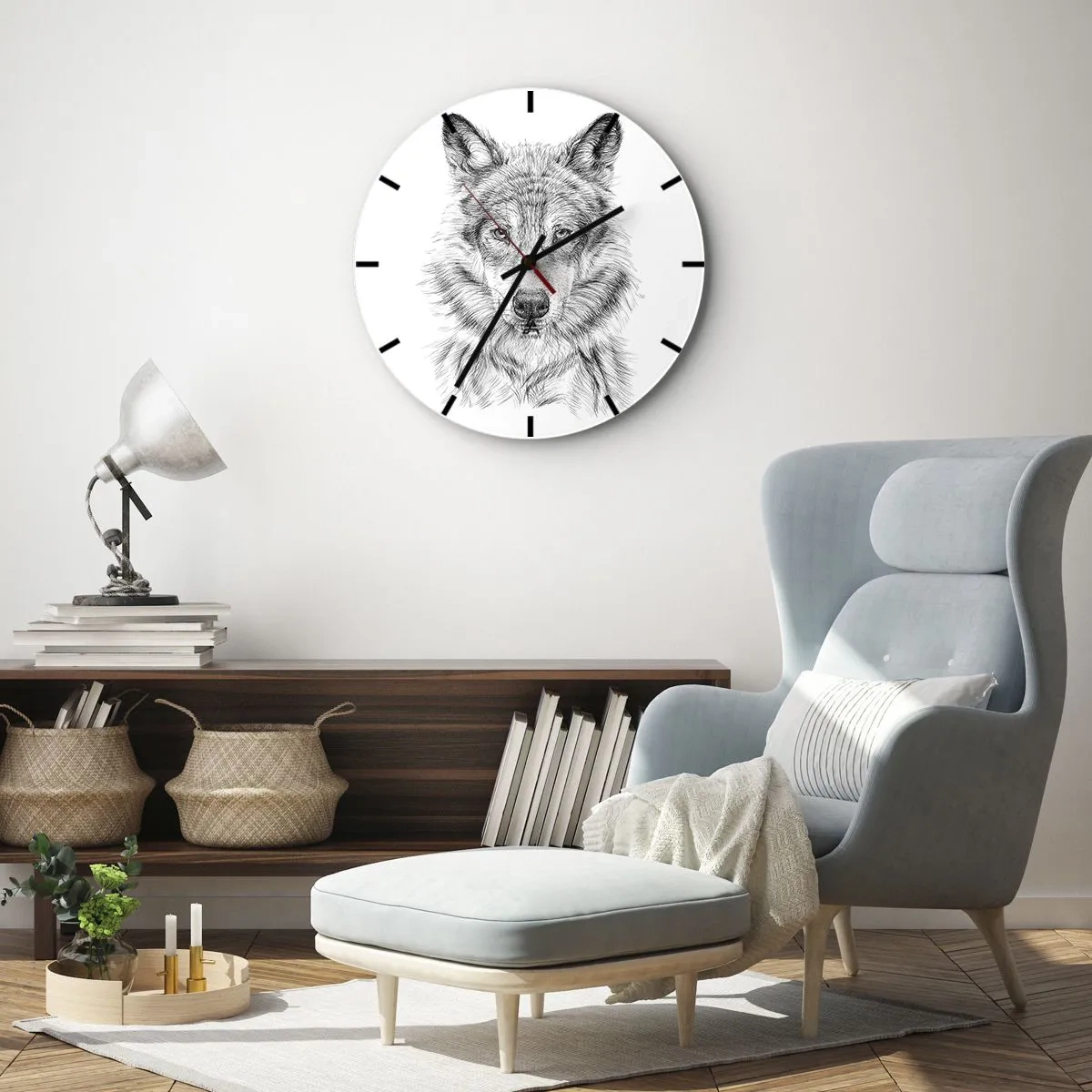 Reloj de pared - Reloj de vidrio - Un líder nato - 30x30 cm