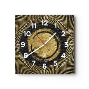 Reloj de pared - Reloj de vidrio - Composición glamour - 30x30 cm