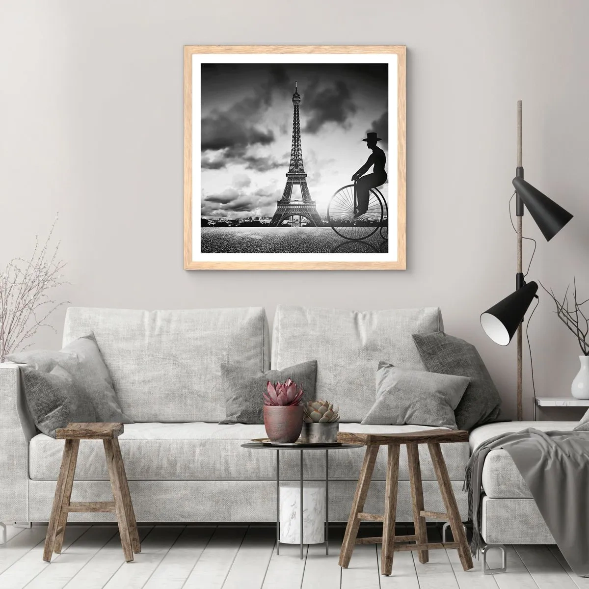 Póster en marco roble claro - Añoranza de la Belle Epoque - 60x60 cm