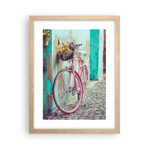 Póster en marco roble claro - Ahora mismo vuelvo - 30x40 cm