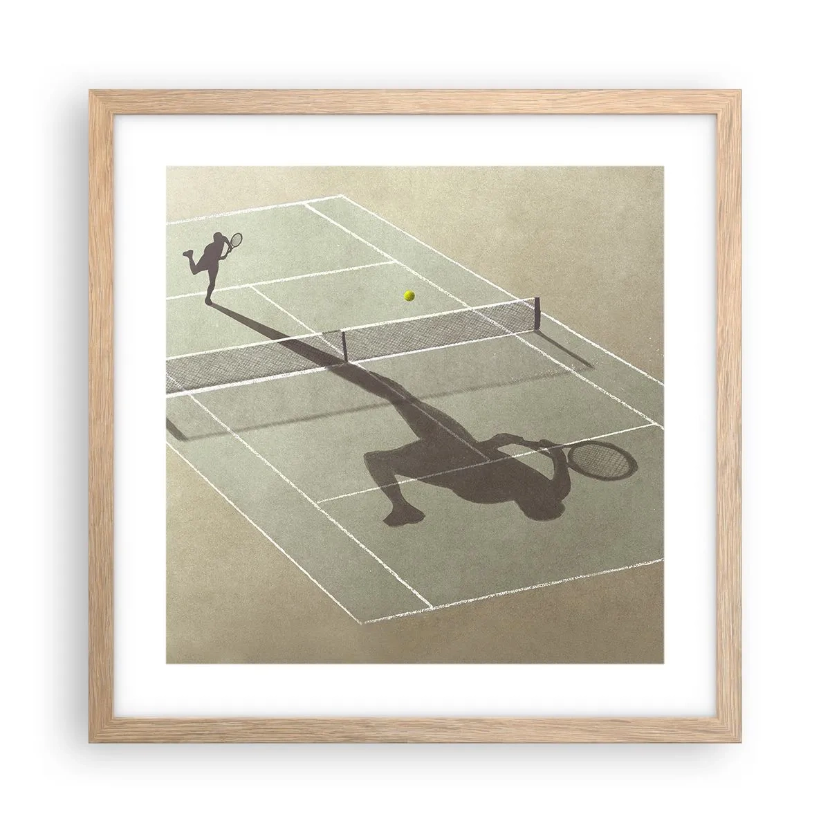 Póster en marco roble claro - Véncete a ti mismo - 40x40 cm