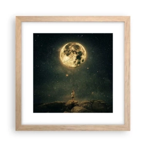 Póster en marco roble claro - El que robó la luna - 30x30 cm