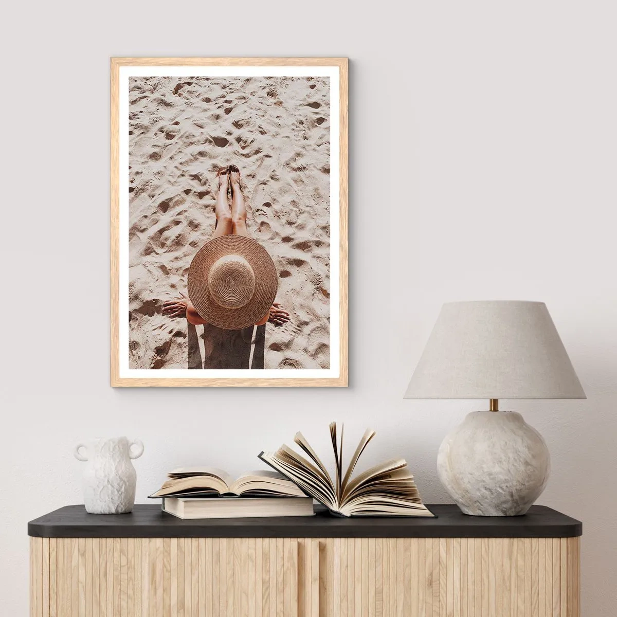 Póster en marco roble claro - Un tiempo de ensueño - 70x100 cm