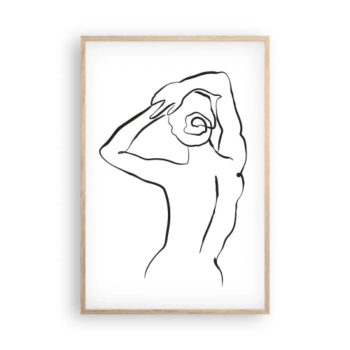 Póster en marco roble claro - Pose matinal - 61x91 cm