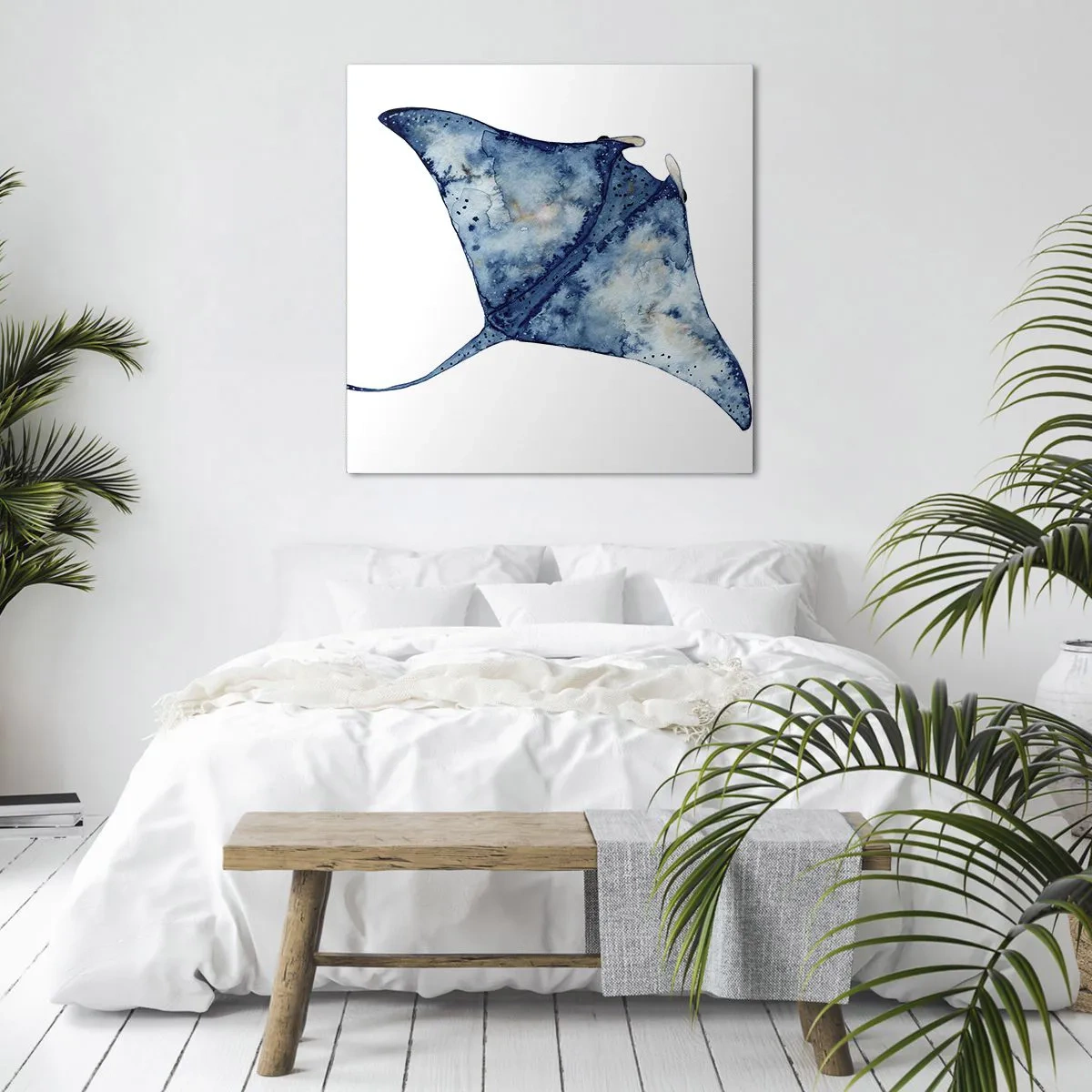 Cuadro sobre lienzo - Impresión de Imagen - La vida en azul - 30x30 cm