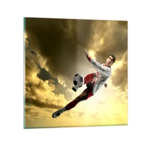 Cuadro sobre vidrio - Impresiones sobre Vidrio - El cielo del fútbol - 70x70 cm