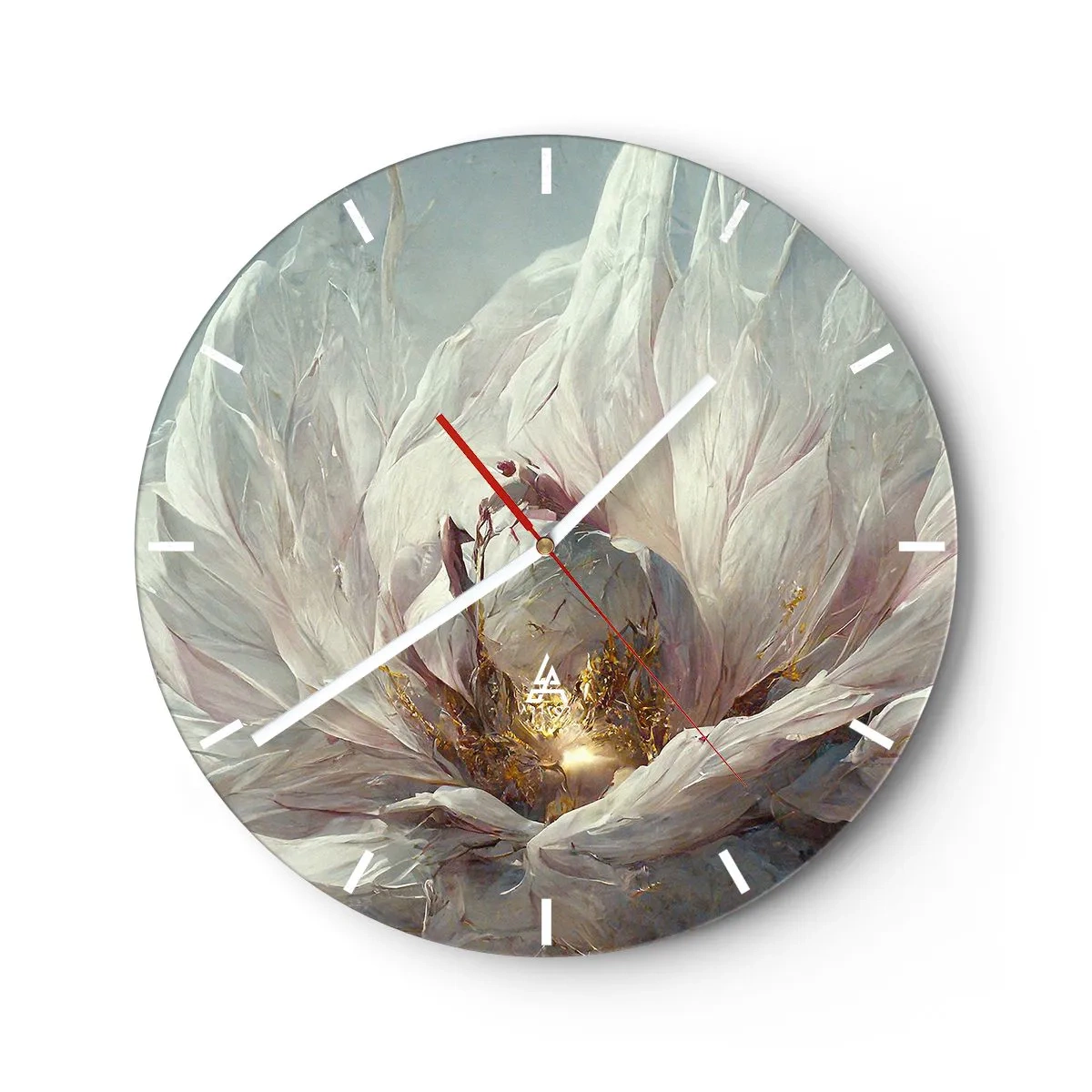 Reloj de pared - Reloj de vidrio - Florece una vez cada cien años - 40x40 cm