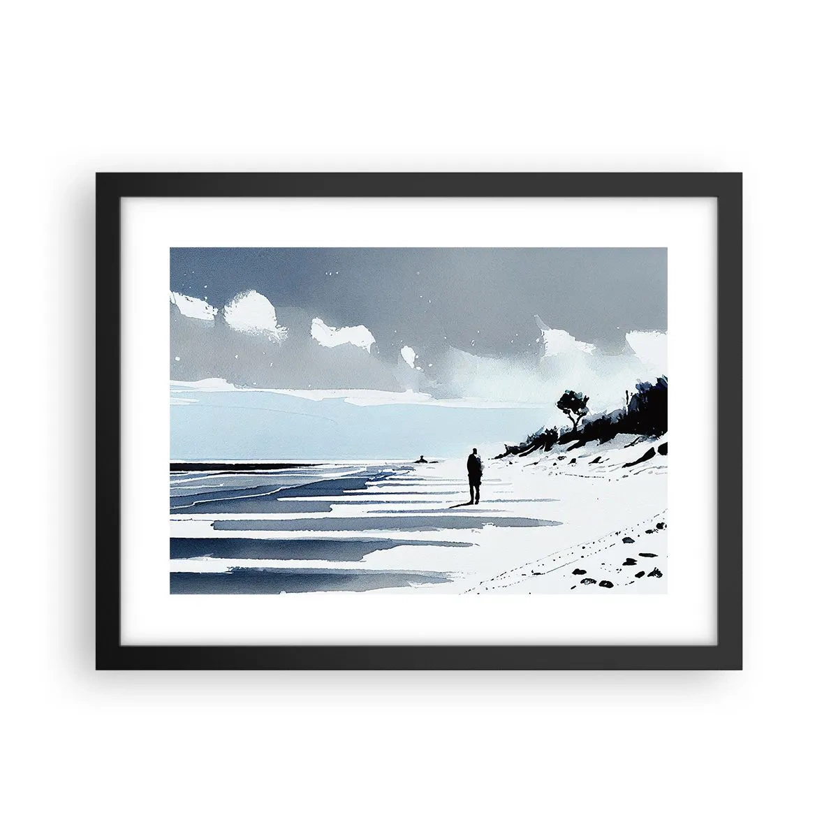Póster en marco negro - Solo conmigo mismo - 40x30 cm