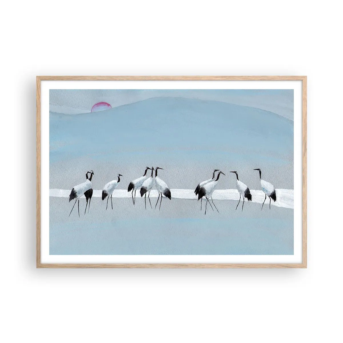 Póster en marco roble claro - Después de un día caluroso - 100x70 cm