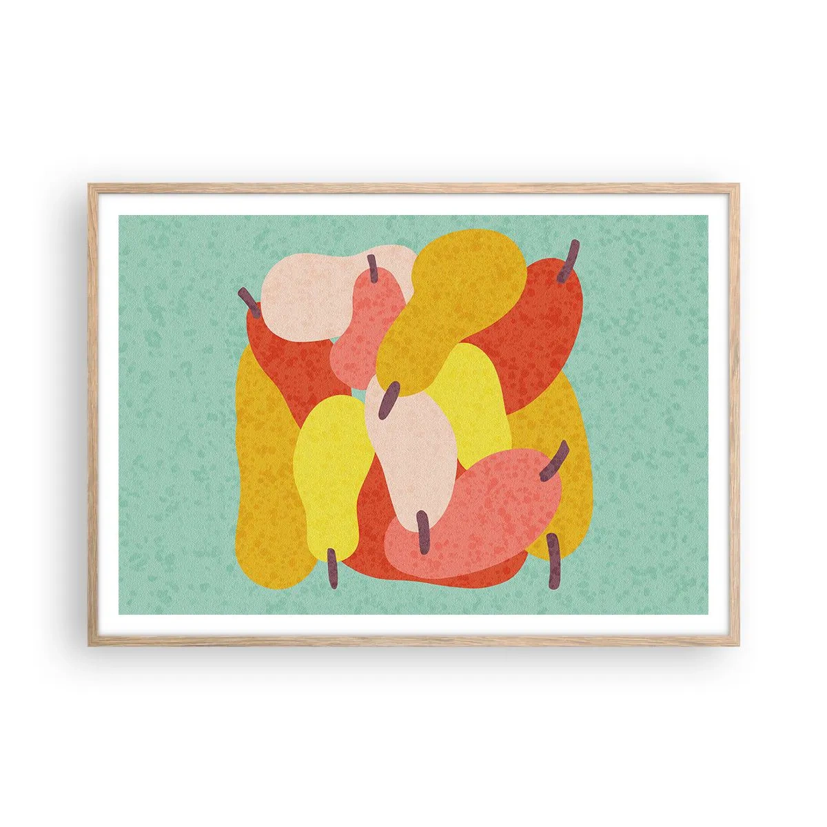 Póster en marco roble claro - Saborear el sol del verano - 100x70 cm