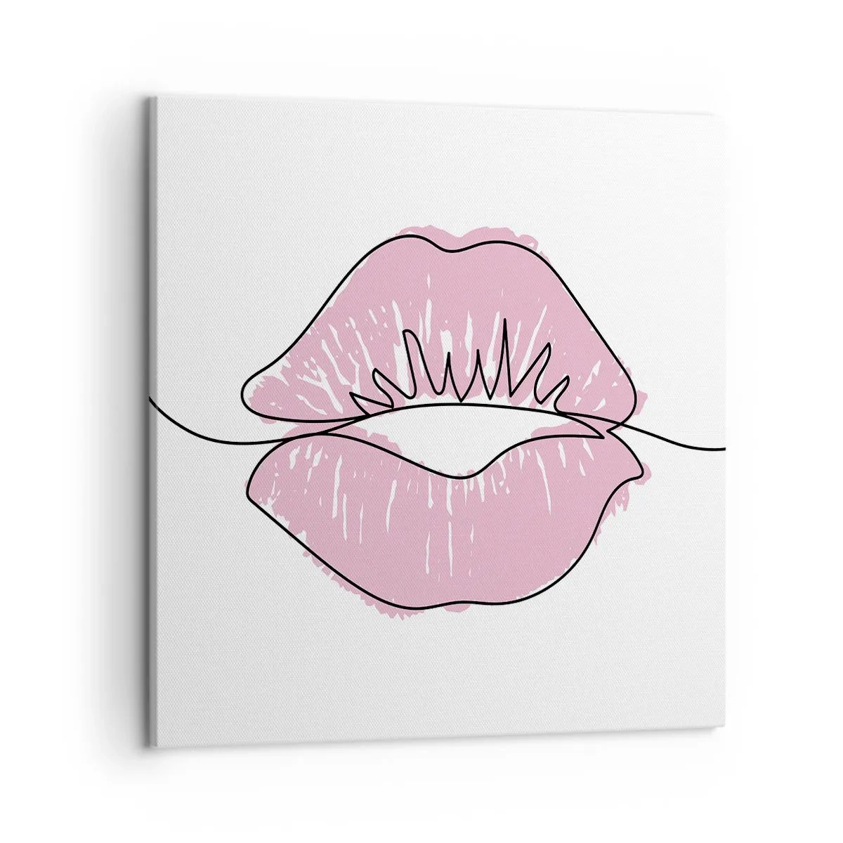 Cuadro sobre lienzo - Impresión de Imagen - ¿Listo para un beso? - 50x50 cm