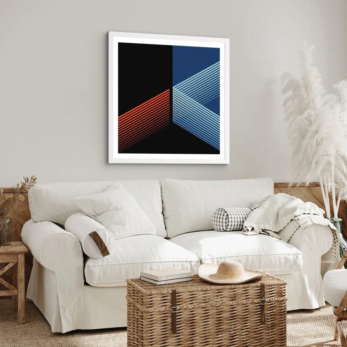 Póster en marco blanco - La rectitud - 50x50 cm