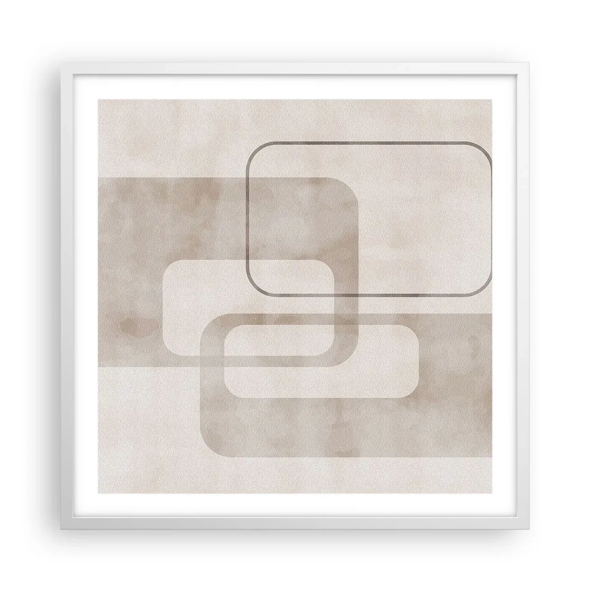 Póster en marco blanco - Fuga geométrica - 60x60 cm