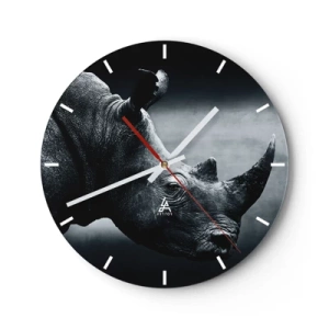 Reloj de pared - Reloj de vidrio - Perfil derecho - 40x40 cm