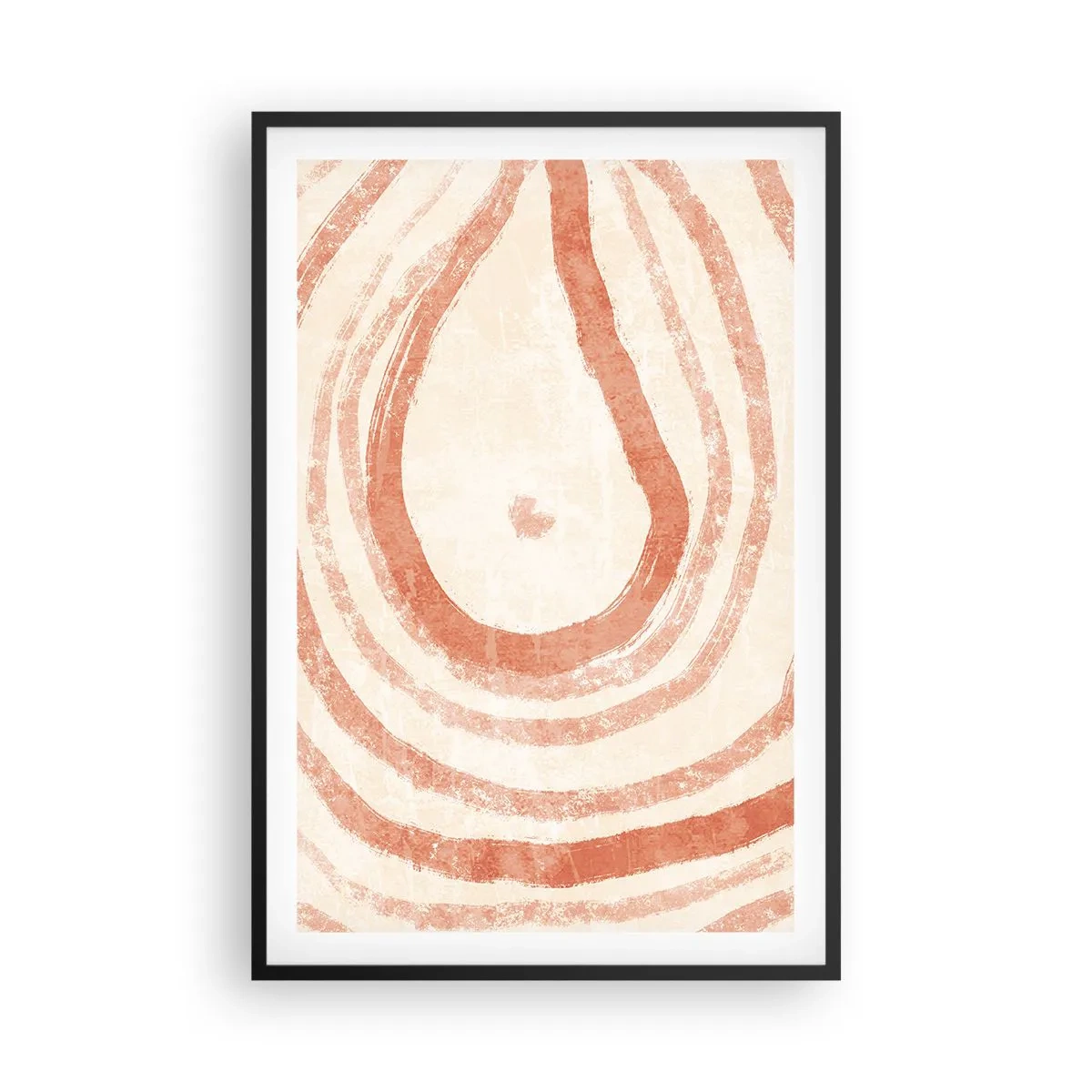 Póster en marco negro - Círculos de coral - composición - 61x91 cm