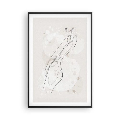 Póster en marco negro - Una mirada no dice nada y al mismo tiempo lo dice todo - 61x91 cm