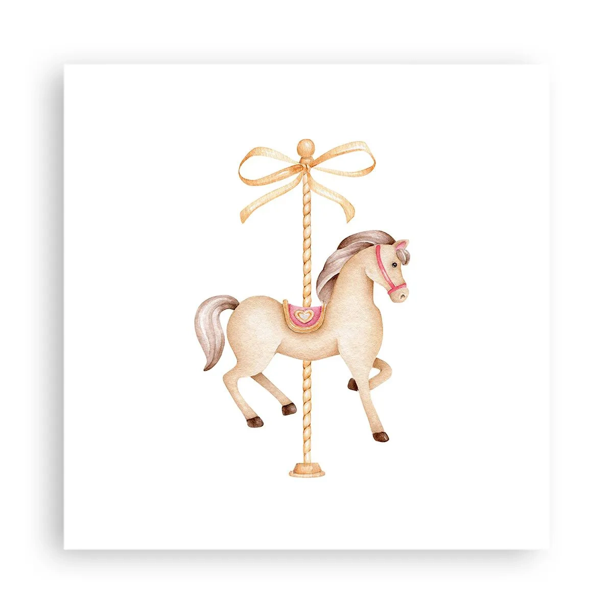 Póster - Al trote grácil - 40x40 cm