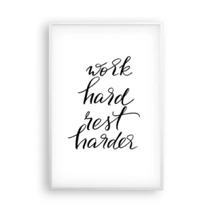 Póster en marco blanco - Balance de vida - 61x91 cm